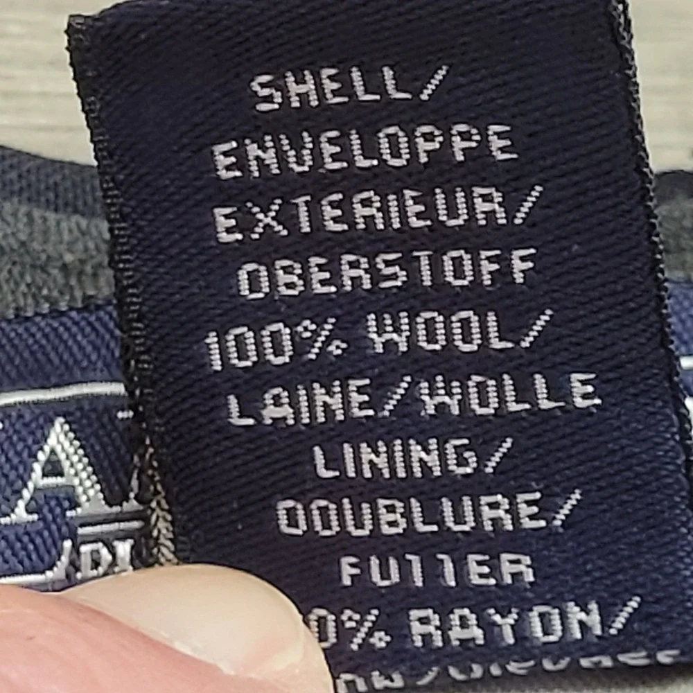 Vintage‎ Lands' End Suit Mens 42R Coat/38x29 Pants 100% Wool Blue w/Pinstripe